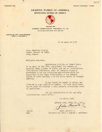 [Carta] 1939 mar. 27, New York, [EE.UU.] [a] Gabriela Mistral, Niza, Francia