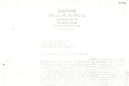 [Carta] 1941 dic. 11, Chicago, Illinois, EE.UU. [a] Gabriela Mistral, Santiago, Chile