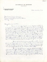 [Carta] 1942 nov. 10, Columbia, Missouri [a] Lucila Godoy