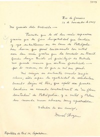 [Carta] 1944 nov. 16, Río de Janeiro [a] Gabriela Mistral