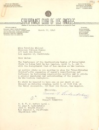 [Carta] 1946 mar. 22, Los Ángeles, California [a] Gabriela Mistral, Los Ángeles
