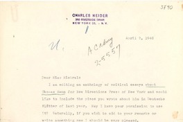 [Carta] 1946 abr. 2, Nueva York [a] Gabriela Mistral
