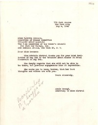 [Carta] 1946 May 4, New York [a] Hjordis Swenson, New York