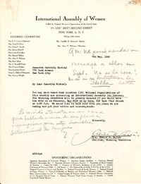 [Carta] 1946 mayo 7, N. York [a] Gabriela Mistral