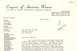 [Carta] 1946 May 10, New York, [EE.UU.] [a] Gabriela Mistrak [i.e. Mistral], New York City, [EE.UU.]