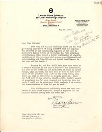[Carta] 1946 mayo 20, Philadelphia [a] Gabriela Mistral, Los Ángeles, California