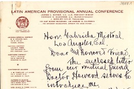 [Carta] 1946 jun. 18, Los Angeles, California [a] Gabriela Mistral, Los Angeles, California