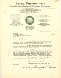 [Carta] 1946, Nueva York [a] Gabriela Mistral, Nueva York
