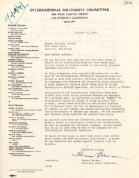 [Carta] 1946 oct. 15, Los Angeles, California [a] Gabriela Mistral, Monrovia, California