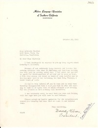 [Carta] 1946 oct. 28, California [a] Gabriela Mistral, Monrovia, California