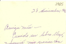 [Carta] 1946 dic. 28, Duarte, California [a] Gabriela Mistral