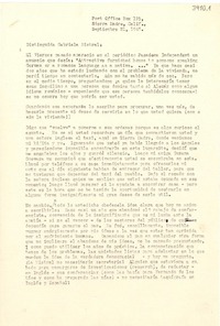 [Carta] 1946 sept. 21, Sierra Madre, California [a] Gabriela Mistral