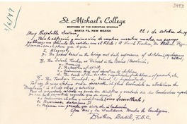[Carta] 1946 oct. 1, Santa Fe, New Mexico [a] Gabriela Mistral
