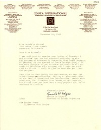 [Carta] 1946 nov. 14, [Chicago, Illinois] [a] Gabriela Mistral, Monrovia, California
