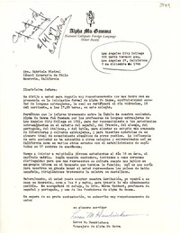 [Carta] 1946 dic. 9, Los Ángeles, California [a] Gabriela Mistral, Monrovia, California