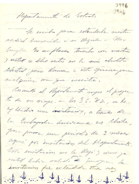 [Carta] 1946, Washington D. C. [a] Gabriela Mistral