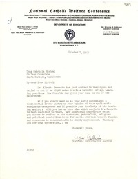 [Carta] 1947 oct. 7, Washington D.C. [a] Gabriela Mistral, Santa Bárbara, California