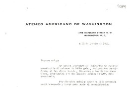[Carta] 1949 ago. 10, [Washington D. C.] [a] Gabriela Mistral, Los Angeles, California