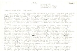 [Carta] 1951 nov. 27, Nazareth, Michigan, [EE.UU.] [a] Gabriela [Mistral]