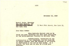 [Carta] 1954 nov. 18, [New York], [EE.UU.] [a] Marvel Cooke, New York, [EE.UU.]