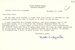 [Carta] 1954 dic. 17, South Hadley, Massachusetts, [E.E.U.U.] [a] [Doris] Dana