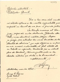 [Carta] 1945 nov. 15, Montevideo, [Uruguay] [a] Gabriela Mistral, Petrópolis, Brasil