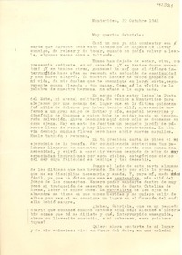 [Carta] 1945 oct. 22, Montevideo [a] Gabriela Mistral