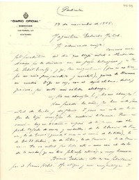 [Carta] 1945 nov. 17, Montevideo [a] Gabriela Mistral