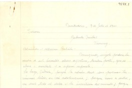 [Carta] 1950 jul. 9, Montevideo [a] Gabriela [Mistral], Veracruz
