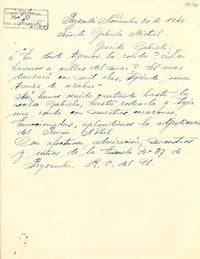 [Carta] 1945 nov. 30, Paisandú, Uruguay [a] Gabriela Mistral