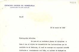 [Carta] 1948 ene. 15, Los Angeles, [E.E.U.U.] [a] Gabriela Mistral, Santa Barbara, California
