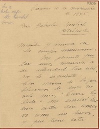 [Carta] 1945 nov. 10, Caracas [a] Gabriela Mistral, Petrópolis