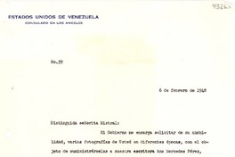 [Carta] 1948 feb. 6, Los Angeles, [E.E.U.U.] [a] Gabriela Mistral, Santa Barbara, California