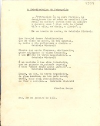 [Carta] 1941 ene. 20, Río de Janeiro [a] Gabriela Mistral