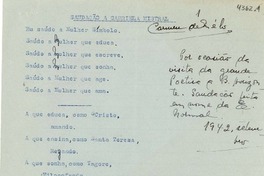 [Carta] 1942 sept., Belo Horizonte, [Minas Gerais, Brasil] [a] Gabriela Mistral