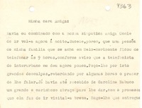 [Tarjeta] [1942?], [Brasil] [a] [Gabriela Mistral]