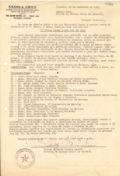 [Carta] 1942 dic. 22, Niteroi, Río de Janeiro [a] Gabriela Mistral