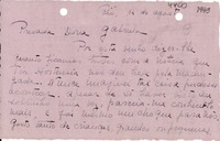 [Carta] 1943 ago. 14, Río de Janeiro [a] Gabriela Mistral