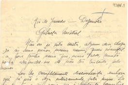 [Carta] 1942 dic., Río de Janeiro [a] Gabriela Mistral