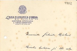 [Carta] 1943 ago. 20, Río de Janeiro [a] Gabriela Mistral