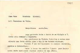 [Carta] [1943], [Brasil] [a] Gabriela Mistral, Caruarú, [Brasil]
