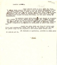 [Carta] 1943, [Brasil] [a] Gabriela Mistral