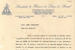 [Carta] 1944 mayo 22, [Brasil] [a] Gabriela Mistral