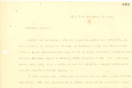 [Carta] 1944 nov. 5, Rio, [Brasil] [a] Gabriela Mistral