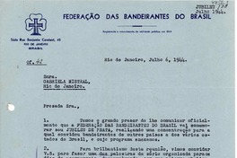 [Carta] 1944 jul. 6, Río de Janeiro [a] Gabriela Mistral
