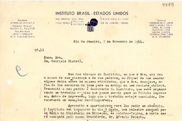 [Carta] 1944 nov. 7, Río de Janeiro, Brasil [a] Gabriela Mistral