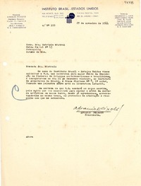 [Carta] 1944 nov. 27, Río de Janeiro, Brasil [a] Gabriela Mistral, Petrópolis