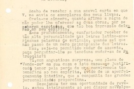 [Carta] 1945 feb. 6, Petrópolis, [Brasil] [a] Gabriela Mistral