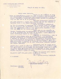 [Carta] 1945 mar. 21, Río [de Janeiro] [a] Gabriela Mistral