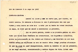 [Carta] 1945 mayo 9, Río de Janeiro [a] Gabriela Mistral